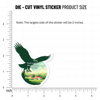 Trust Under the Shadow Psalm 36 7 Christian Bible Verse Sticker