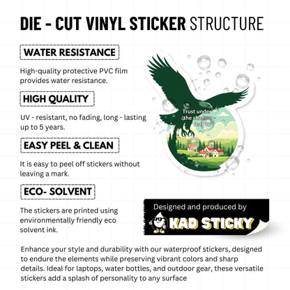 Trust Under the Shadow Psalm 36 7 Christian Bible Verse Sticker