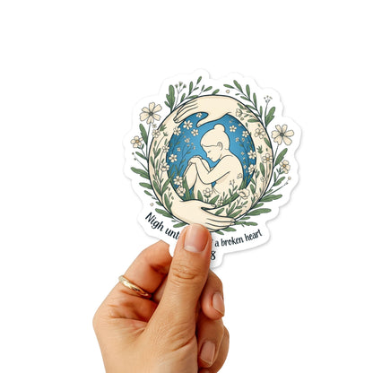 Christian Encouragement Sticker - Psalm 34 18 Broken Heart Decal