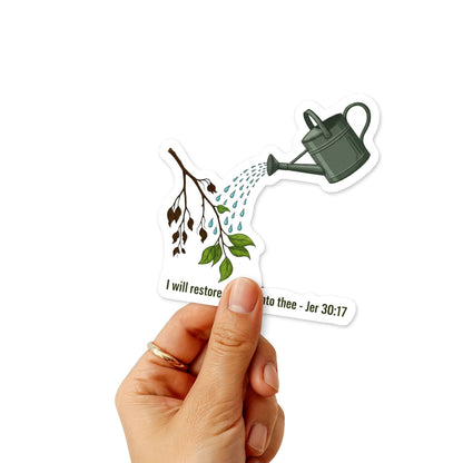 Jeremiah 30:17 Sticker - I Will Restore Health Bible Verse Decal