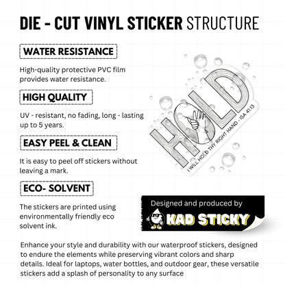 Christian Faith Sticker - Isaiah 41:13 God Will Hold Thy Hand Decal