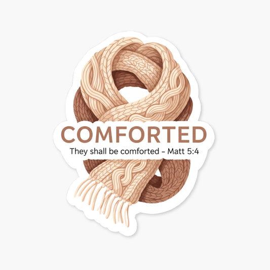 Matthew 5 4 Christian Sticker - Cottagecore Comfort Bible Verse