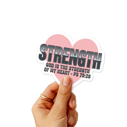 Psalm 73 26 Bible Verse Sticker God Strength Heart Vinyl Decal