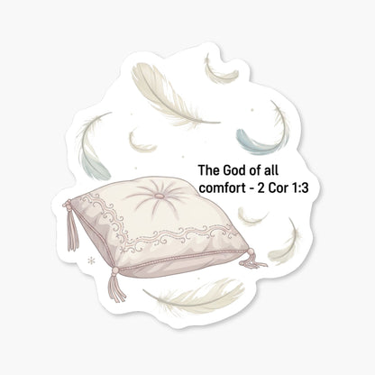 God of All Comfort 2 Corinthians 1:3 Bible Verse Vinyl Sticker