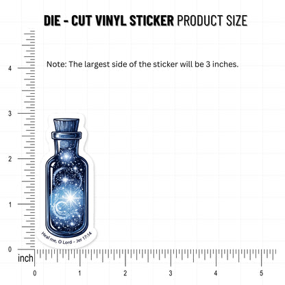 Jeremiah 17:14 Christian Sticker - Heal Me Vintage Vial Design