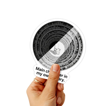 Book Lover Sticker - Main Character In My Own Library Design