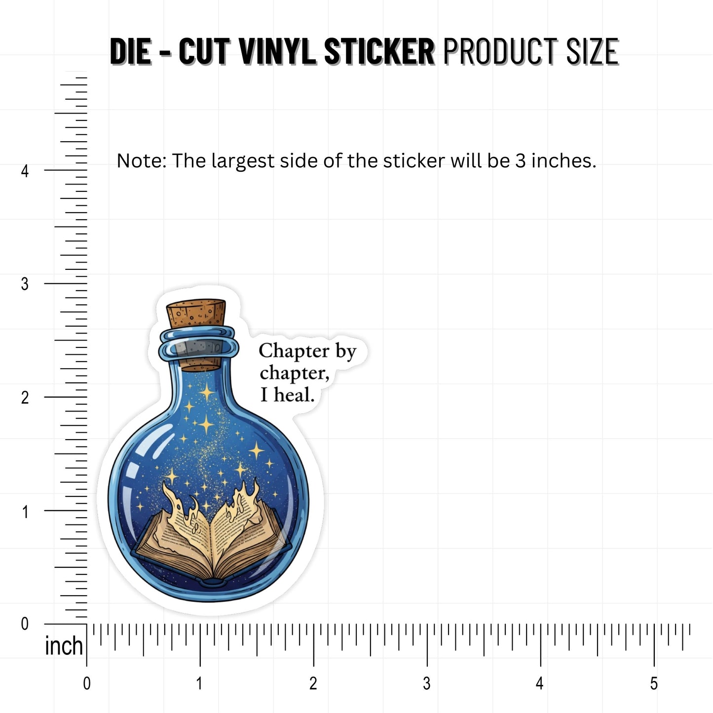 Bookish Healing Sticker - Chapter by Chapter Potion Bottle Vinyl