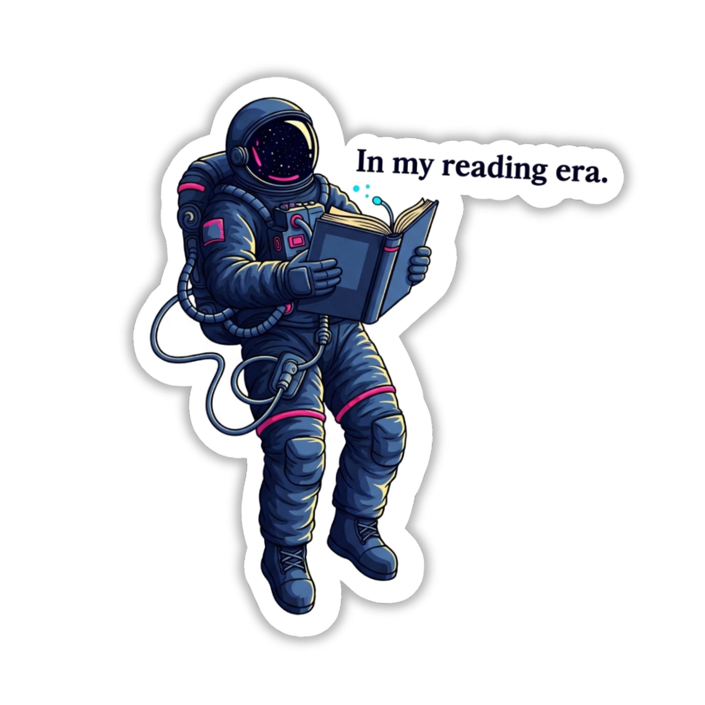 Bookish Sticker - In My Reading Era Astronaut - Matte Vinyl