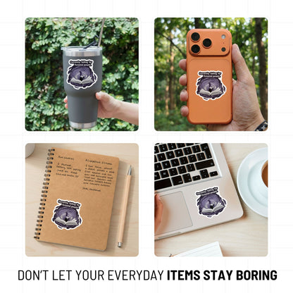Falling for Fictional Characters Sticker - Bookish Surrealist Decal