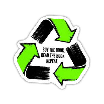Book Lover Sticker - Buy Read Repeat Graffiti Street Art Vinyl