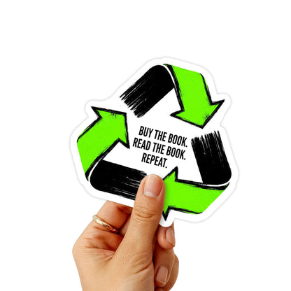 Book Lover Sticker - Buy Read Repeat Graffiti Street Art Vinyl