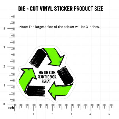 Book Lover Sticker - Buy Read Repeat Graffiti Street Art Vinyl