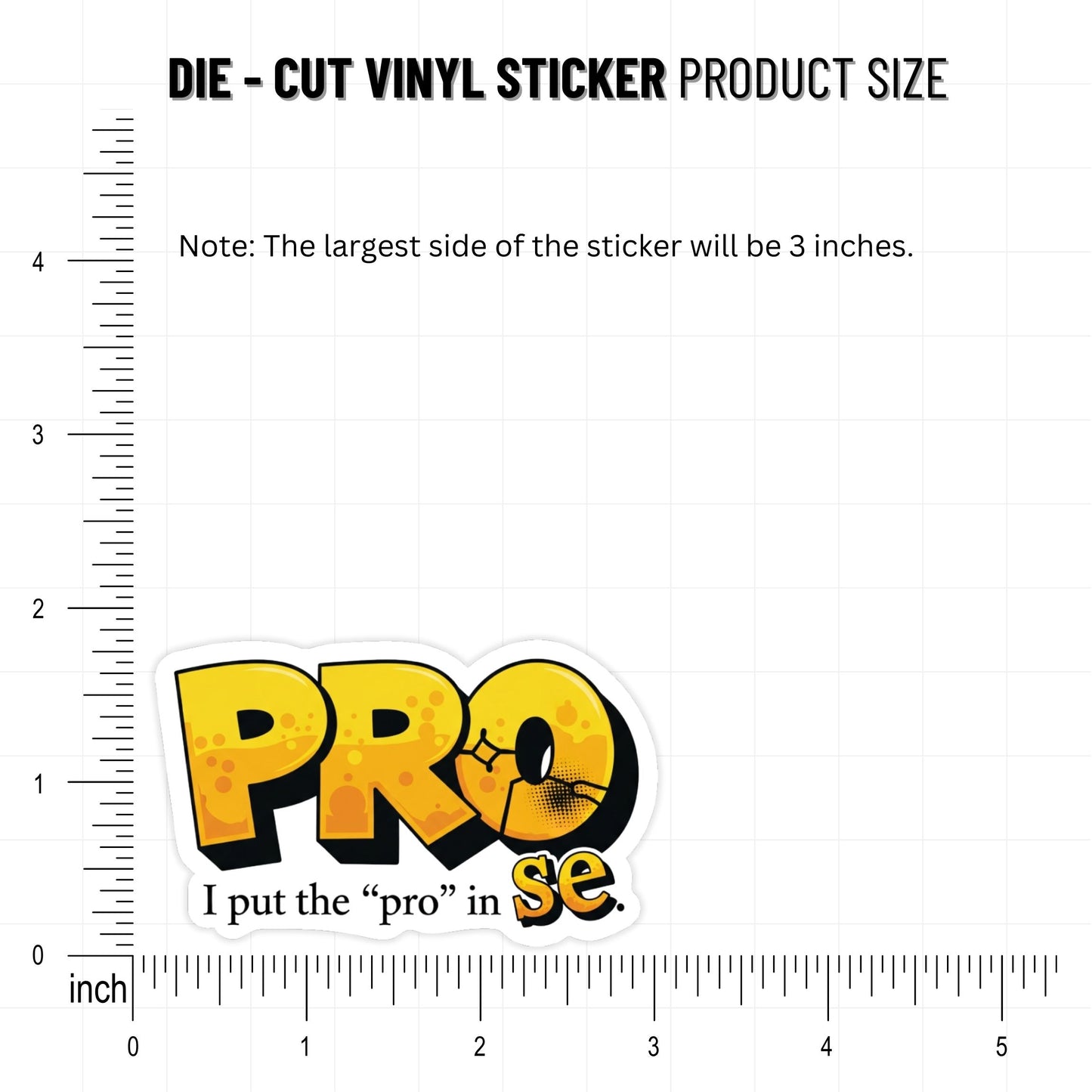 I Put the Pro in Prose Bookish Sticker - Literary Pride Vinyl Decal