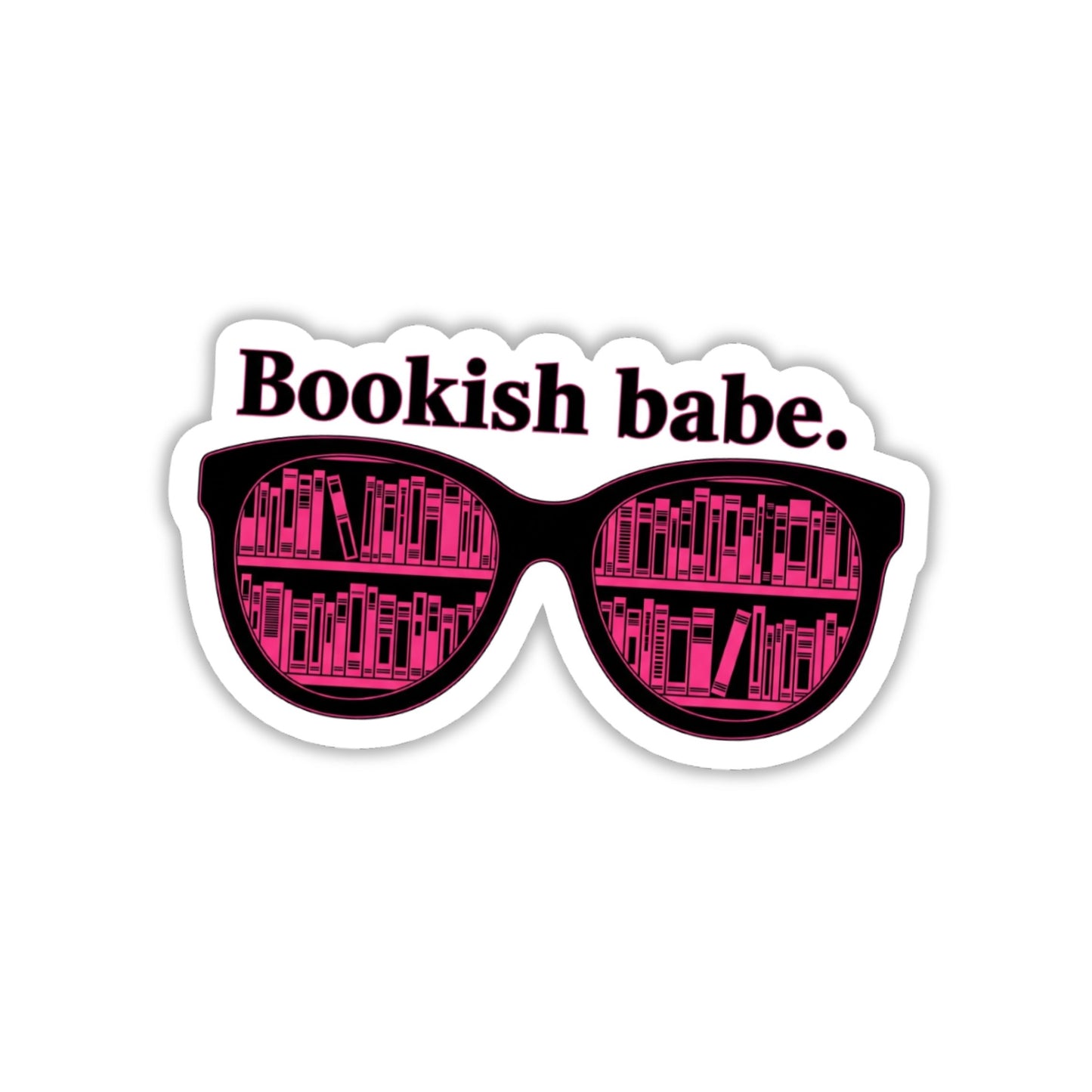 Bookish Girl Sticker - 60s Mod Bookish Babe Retro Decal