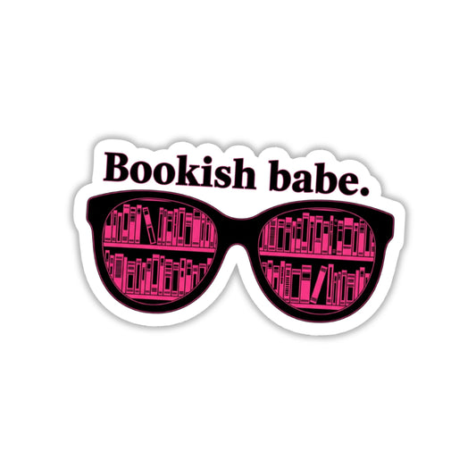 Bookish Girl Sticker - 60s Mod Bookish Babe Retro Decal