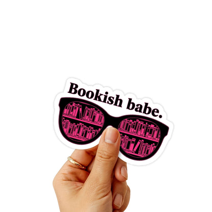 Bookish Girl Sticker - 60s Mod Bookish Babe Retro Decal