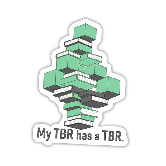 My TBR Has a TBR Bookish Reader Sticker - Modern Geometric Decal
