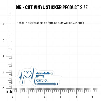 Annotating is My Cardio Sticker for Book Lovers and Readers