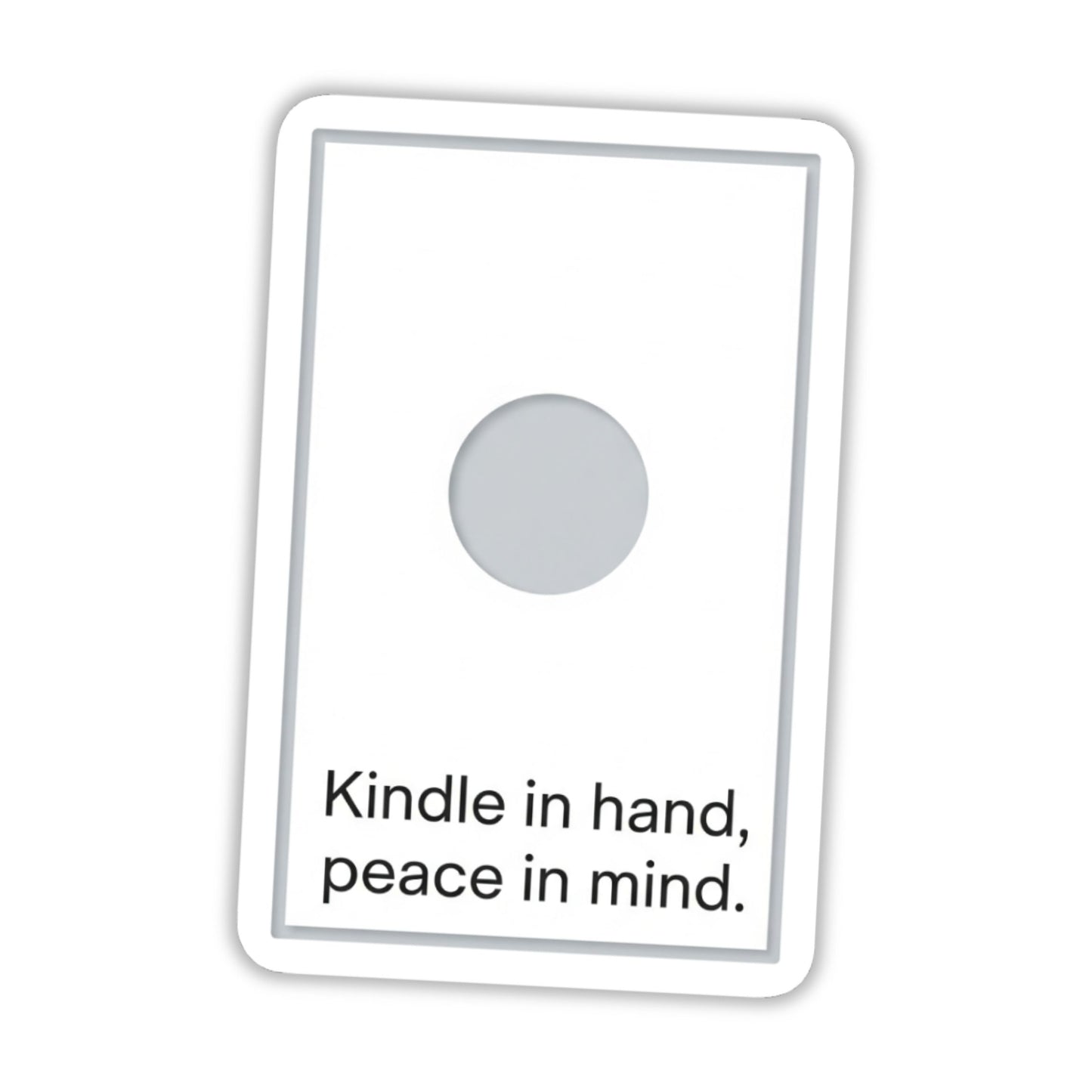 Kindle Sticker - Minimalist Peace In Mind Zen Book Lover Decal