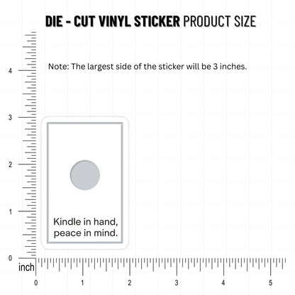 Kindle Sticker - Minimalist Peace In Mind Zen Book Lover Decal