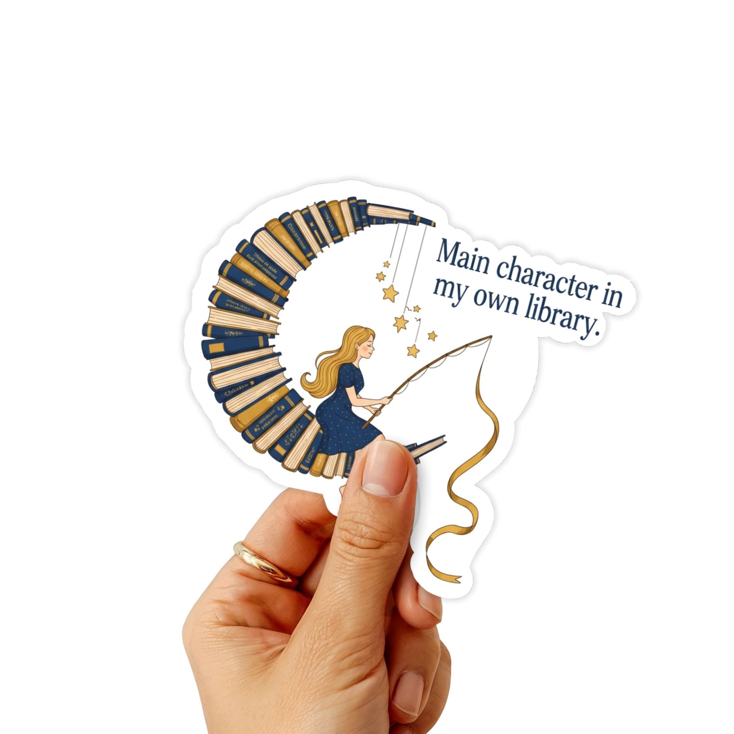 Book Lover Sticker - Main Character Library Aesthetic Decal