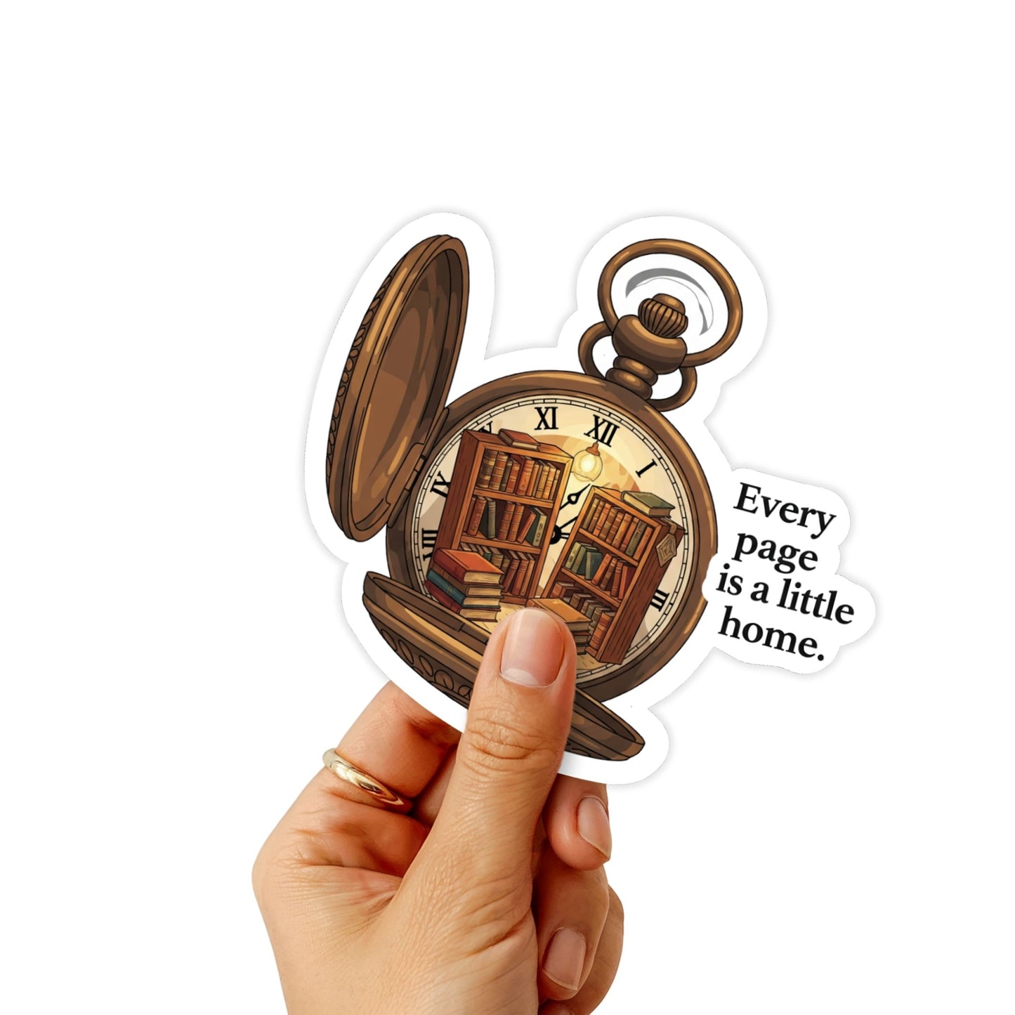 Book Lover Sticker - Every Page is a Little Home Library Design