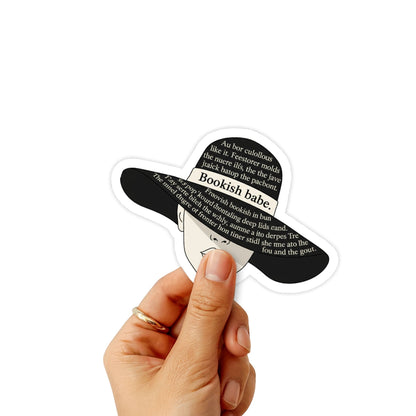 Bookish Babe Sticker - Literary Fashion Mystery Vinyl Decal