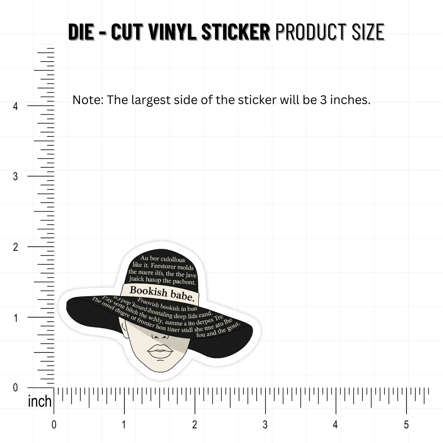 Bookish Babe Sticker - Literary Fashion Mystery Vinyl Decal