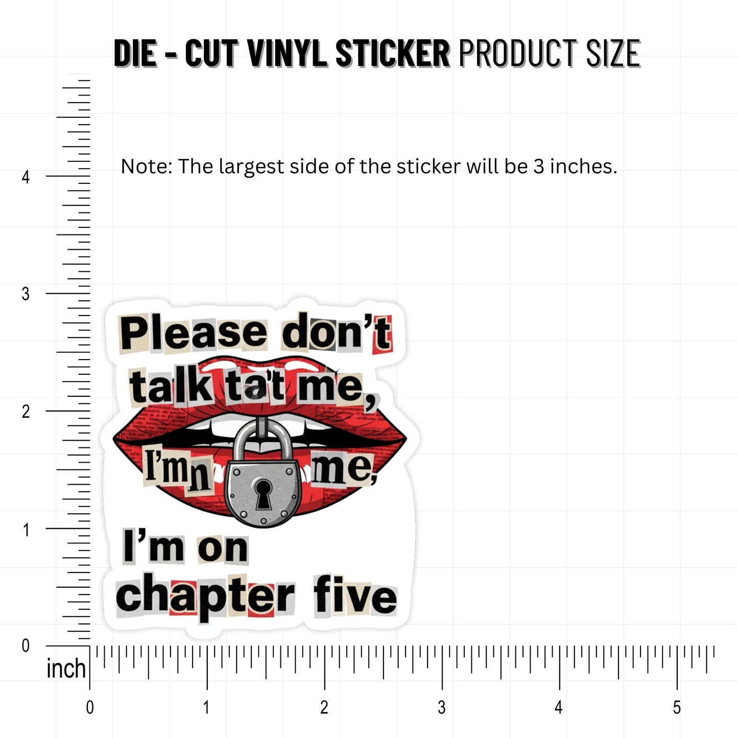 Book Lover Sticker - Please Don't Talk to Me Chapter Five Vinyl