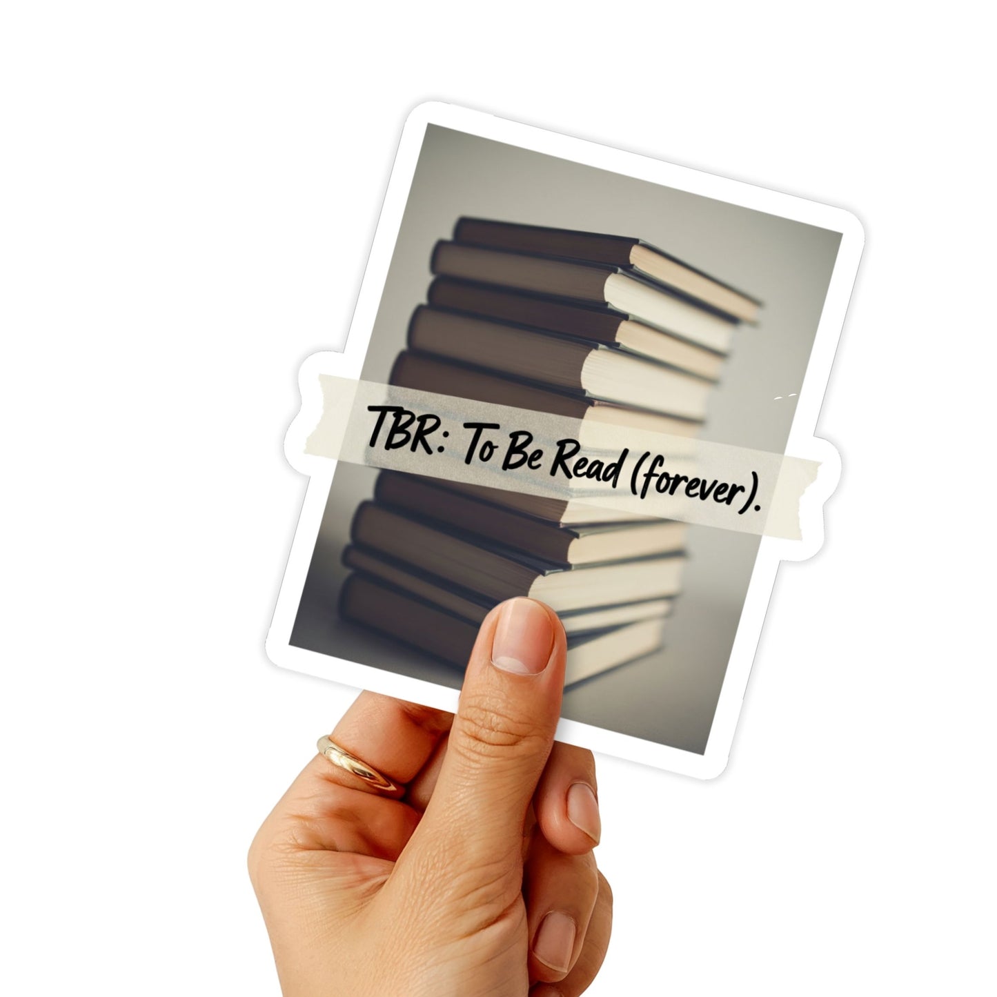 TBR To Be Read Forever Sticker - Book Lover Zine Aesthetic Matte