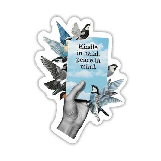 Kindle Stickers - Peace In Mind Bookish Aesthetic Vinyl Decal