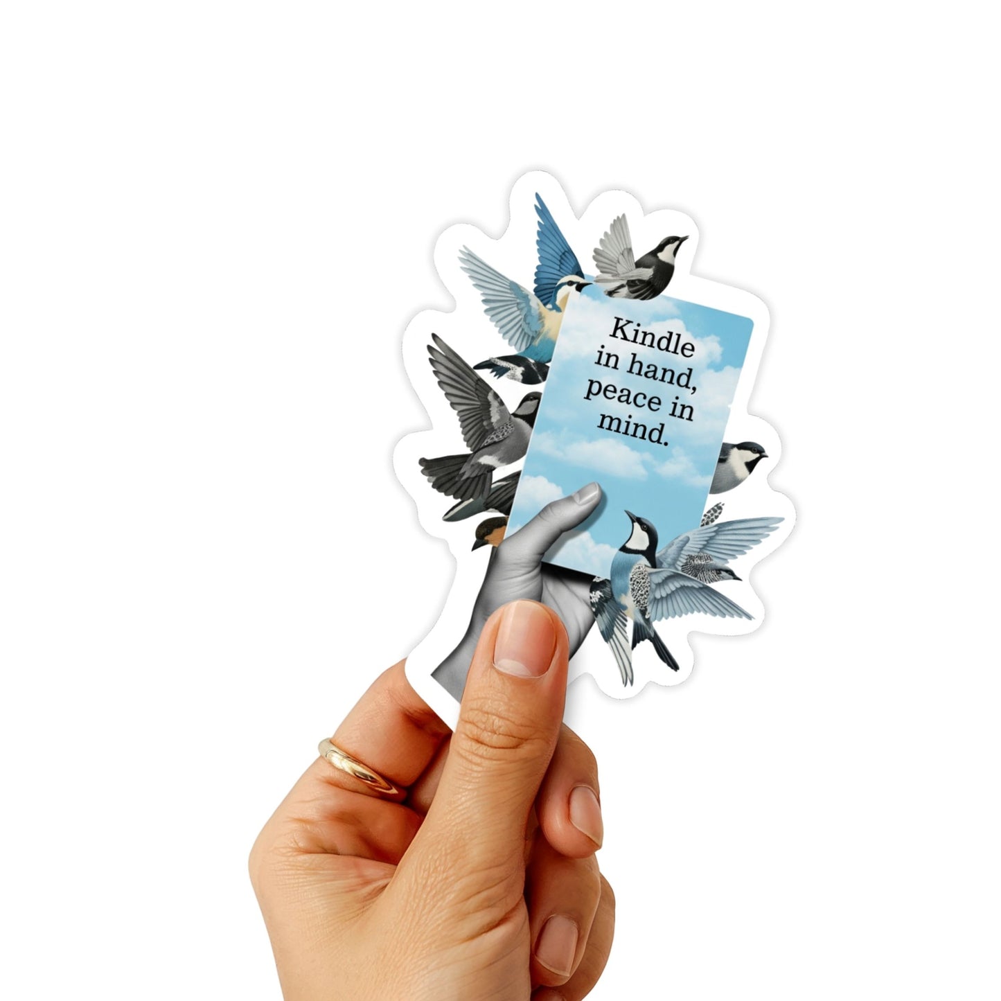 Kindle Stickers - Peace In Mind Bookish Aesthetic Vinyl Decal