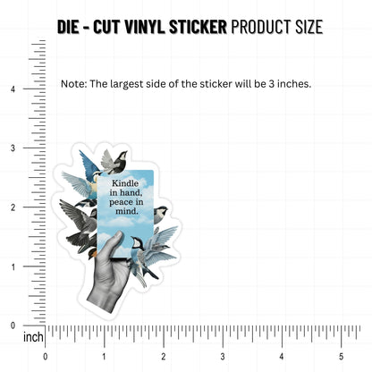 Kindle Stickers - Peace In Mind Bookish Aesthetic Vinyl Decal