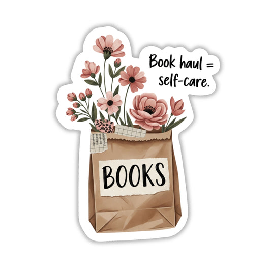 Bookish Sticker - Book Haul Self-Care Zine Aesthetic Decal