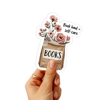 Bookish Sticker - Book Haul Self-Care Zine Aesthetic Decal