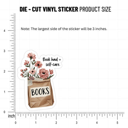 Bookish Sticker - Book Haul Self-Care Zine Aesthetic Decal