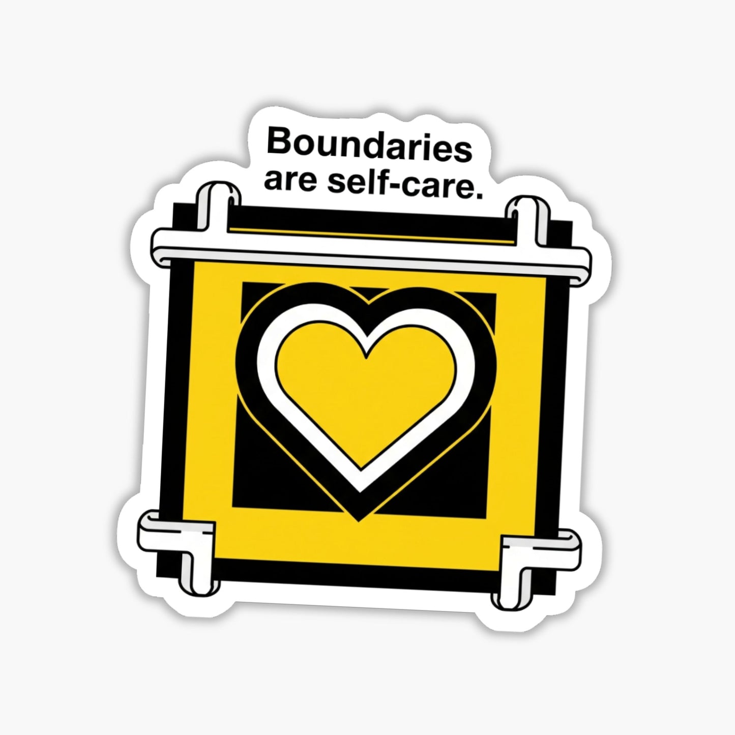 Mental Health Sticker - Boundaries are Self-Care Bauhaus Vinyl