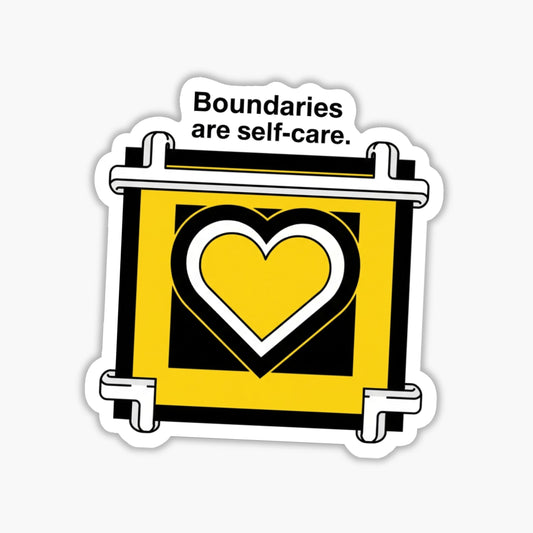 Mental Health Sticker - Boundaries are Self-Care Bauhaus Vinyl
