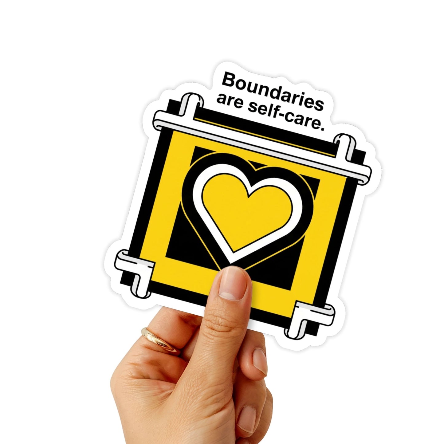 Mental Health Sticker - Boundaries are Self-Care Bauhaus Vinyl