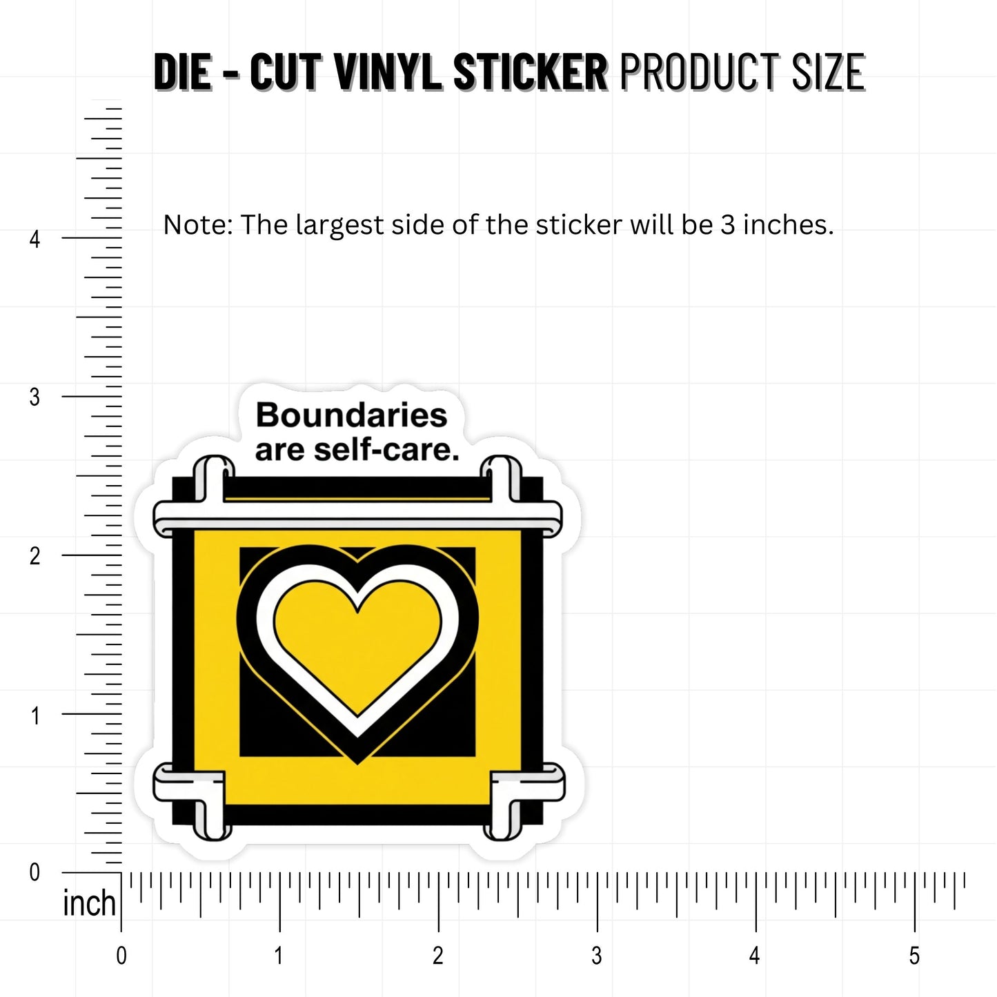 Mental Health Sticker - Boundaries are Self-Care Bauhaus Vinyl