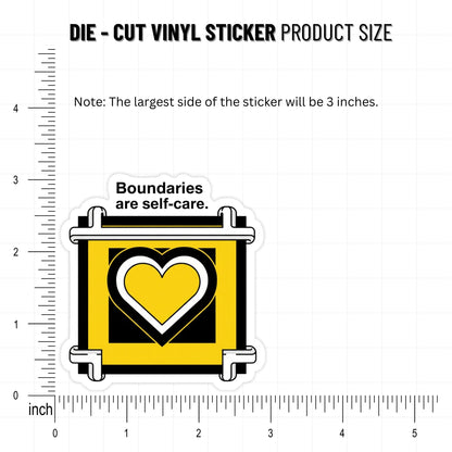 Mental Health Sticker - Boundaries are Self-Care Bauhaus Vinyl
