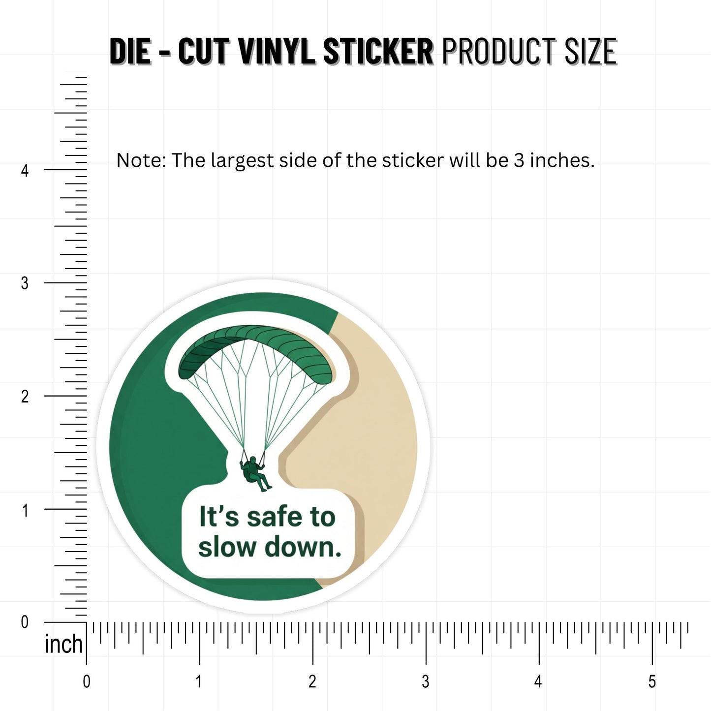 Self-Care Stickers - It's Safe to Slow Down Visual Affirmation