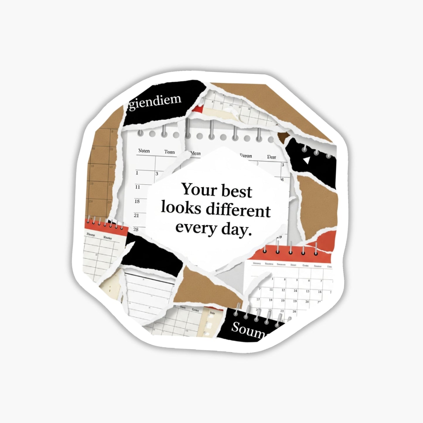Self-Care Sticker - Your Best Looks Different Daily Vinyl Decal