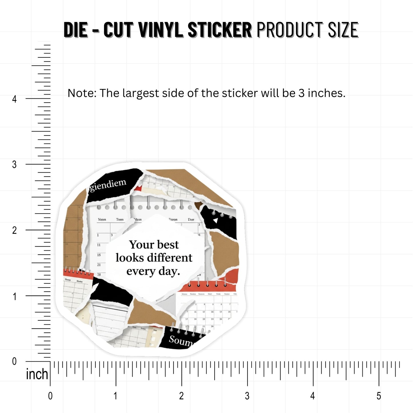 Self-Care Sticker - Your Best Looks Different Daily Vinyl Decal