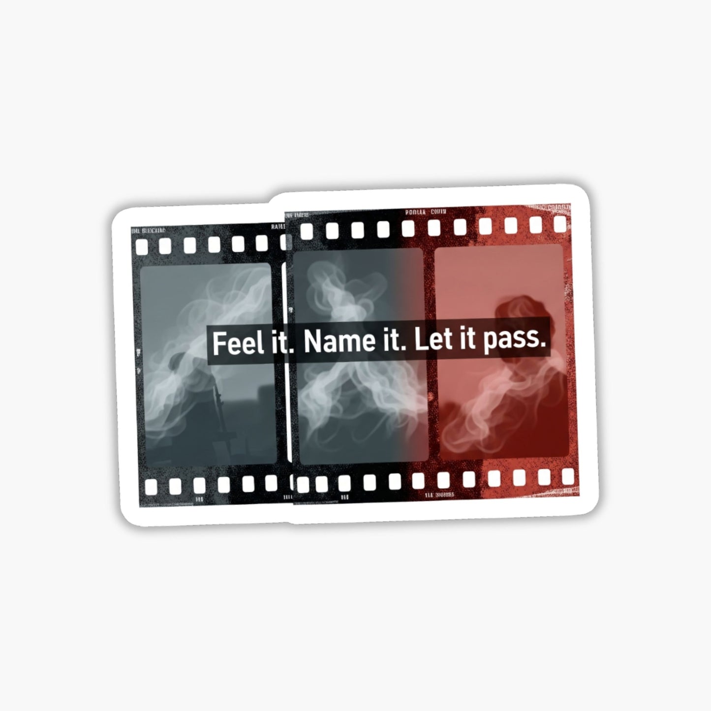Feel it Name it Mental Health Sticker - Film Strip Vinyl Decal