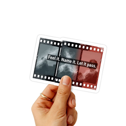 Feel it Name it Mental Health Sticker - Film Strip Vinyl Decal