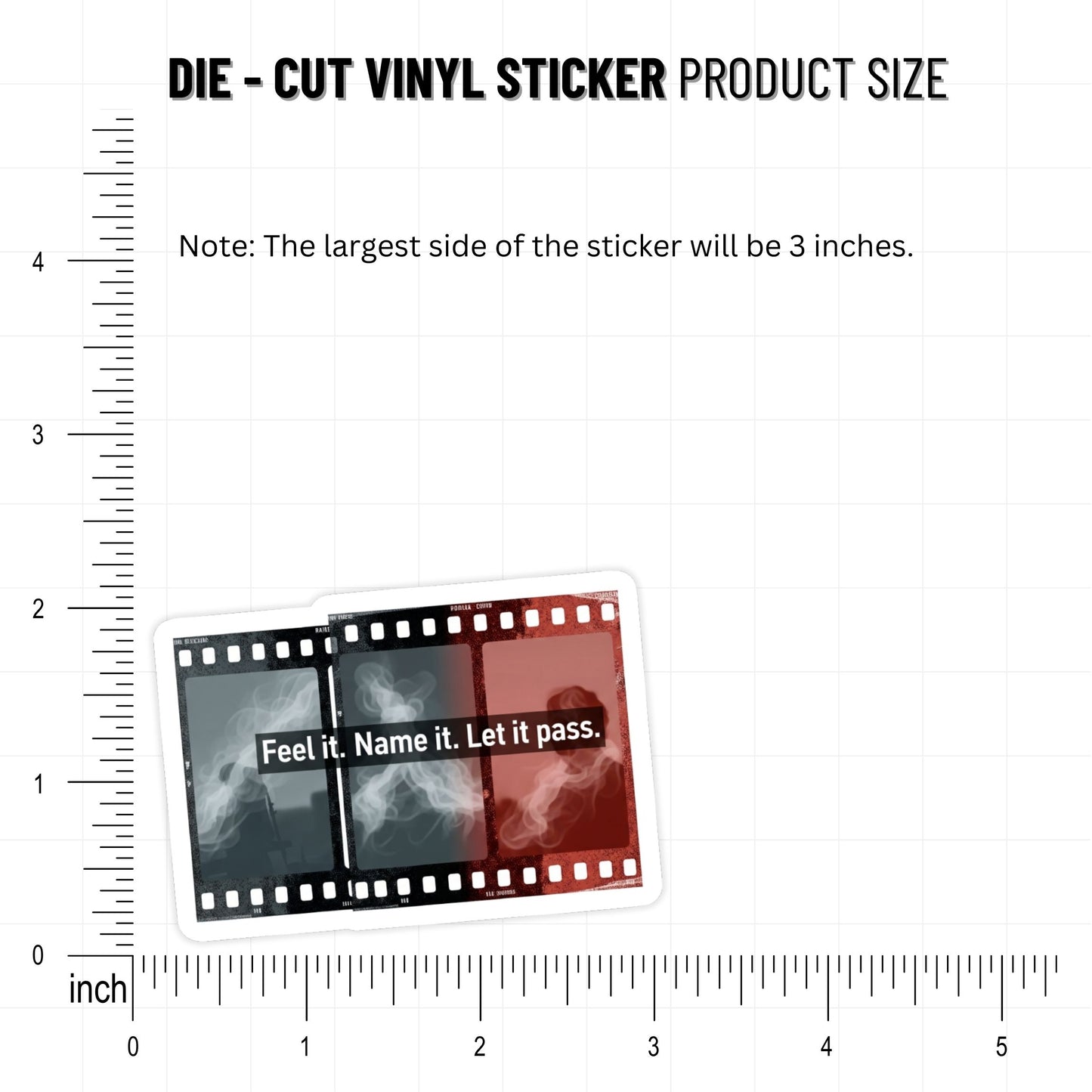 Feel it Name it Mental Health Sticker - Film Strip Vinyl Decal