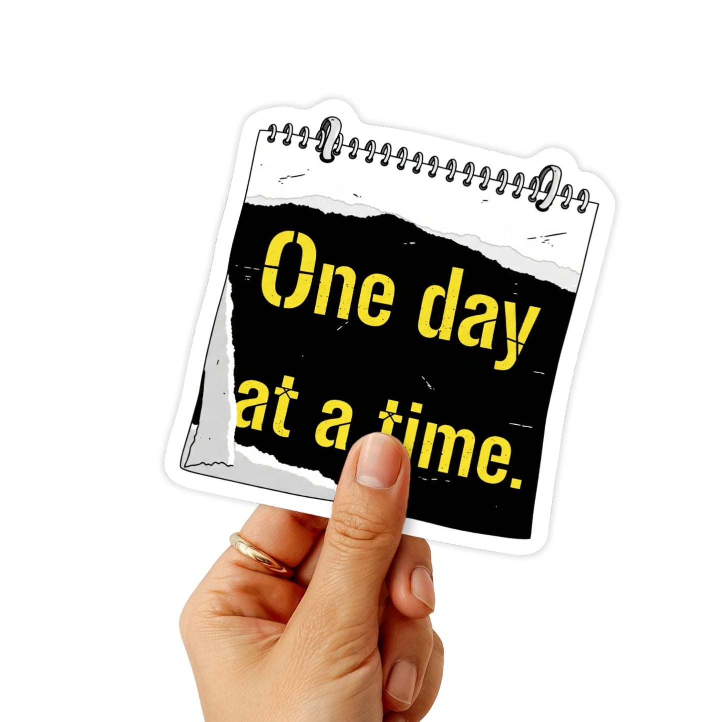 Mental Health Sticker - One Day at a Time Gritty Zine Decal