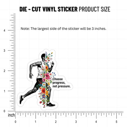 Self-Care Sticker - Choose Progress Not Pressure Collage