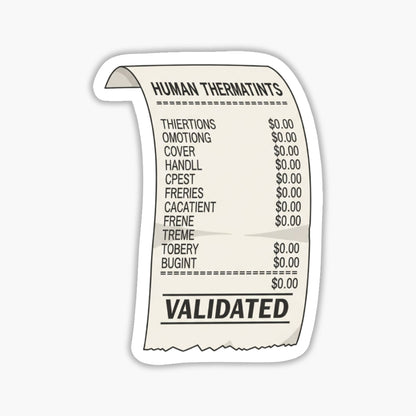 Mental Health Sticker - Retro Receipt Feelings Make Sense Decal